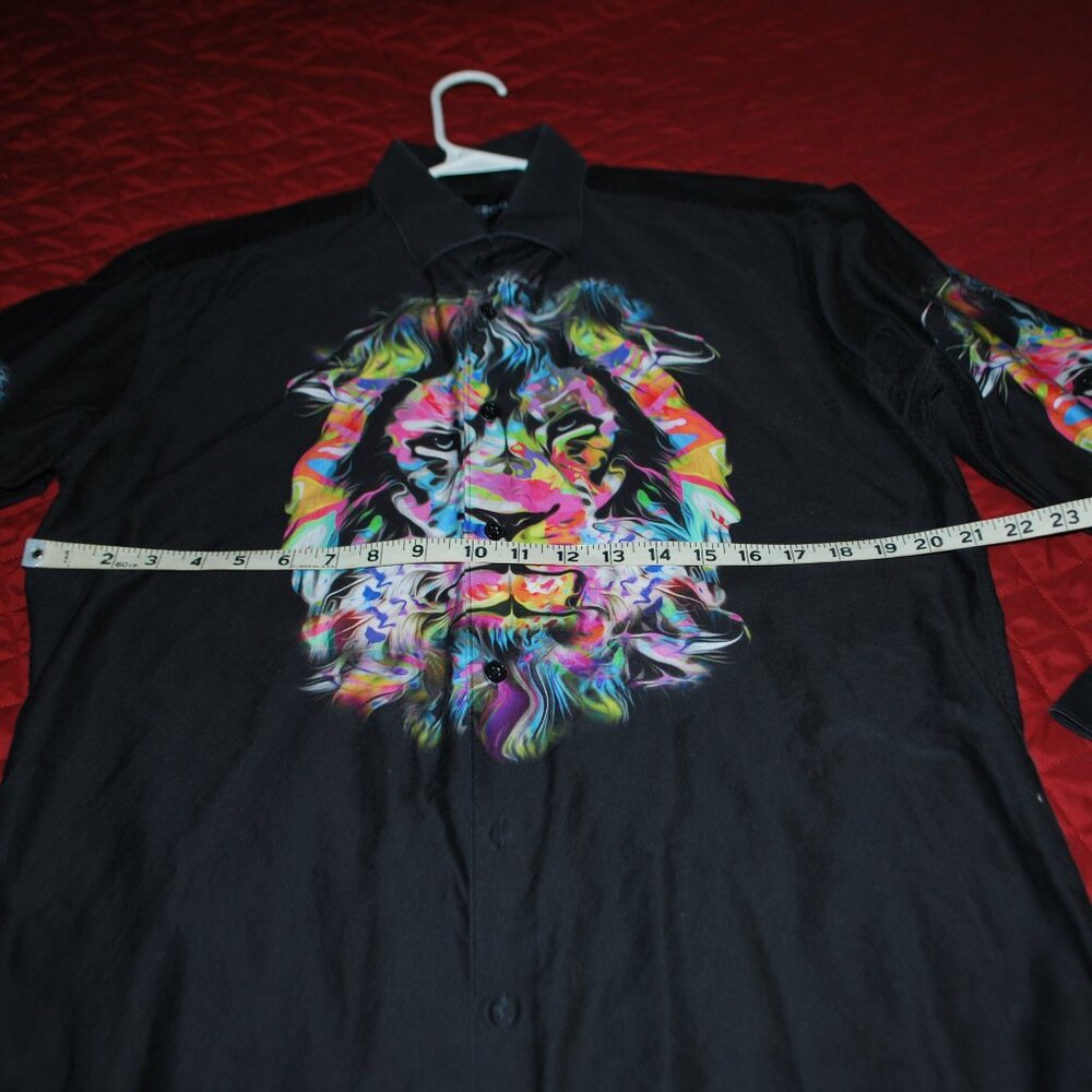 MACEOO Colorful Lion Button-down Shirt - Picture 5 of 9